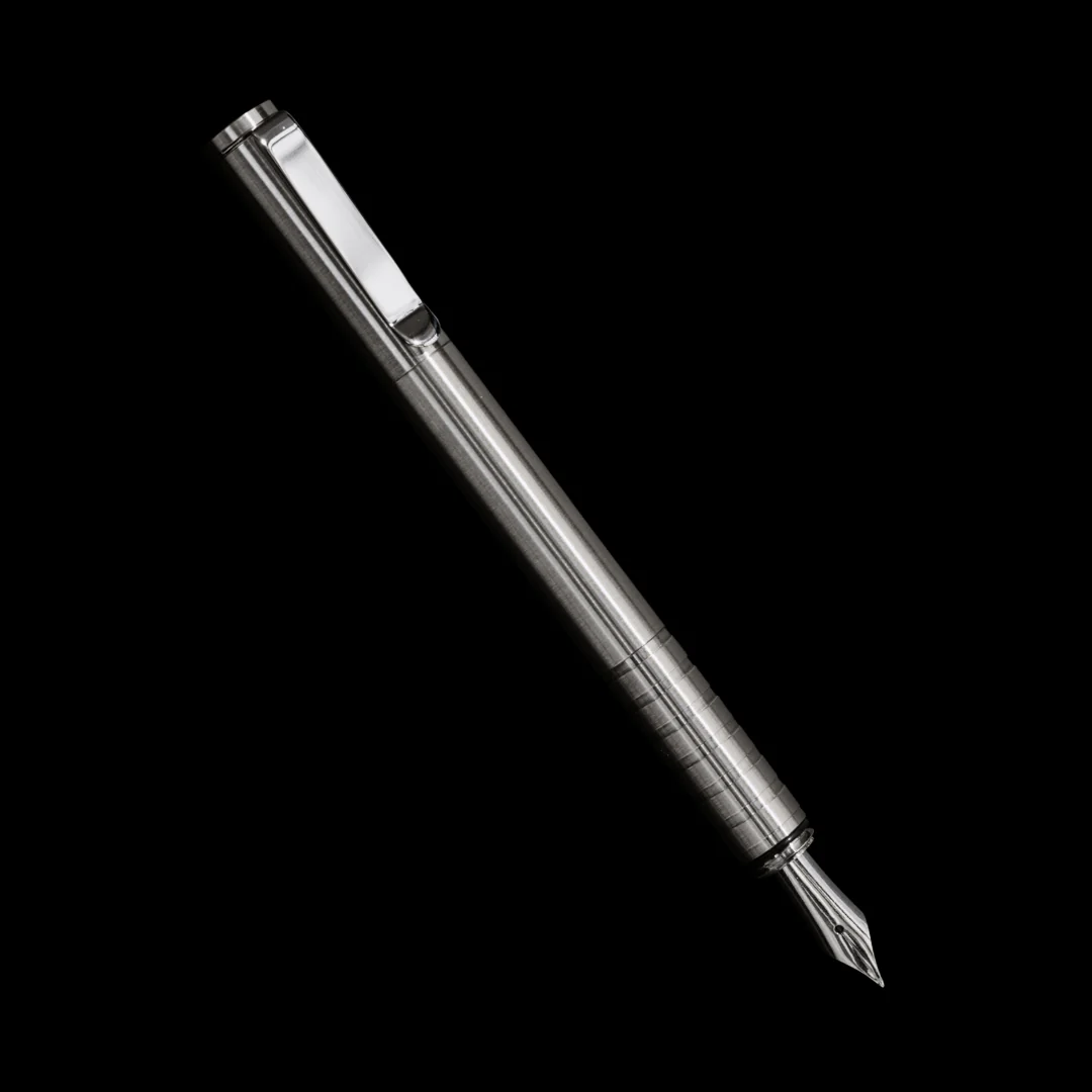 Modern Fuel Fountain Pen - Product Shot Steel