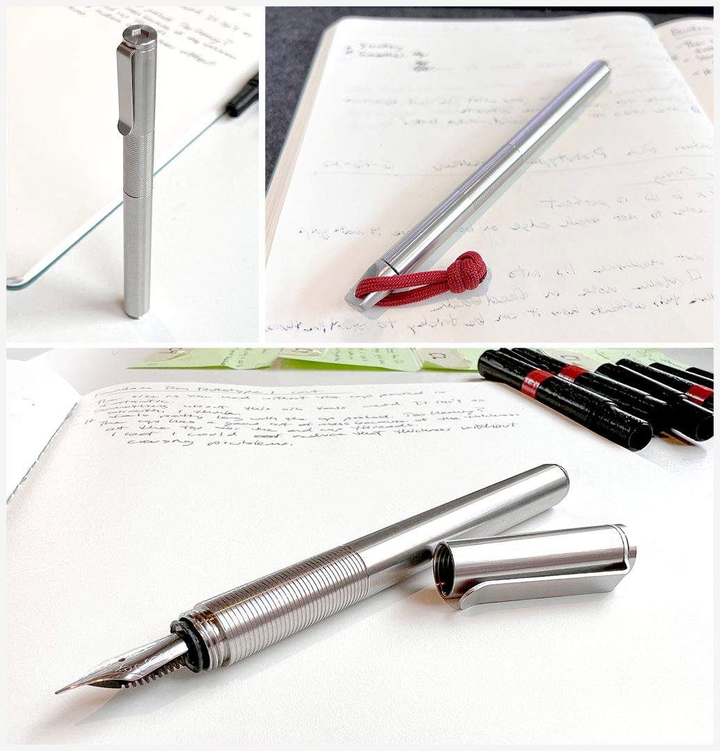Modern Fuel Fountain Pen - Prototype Collage